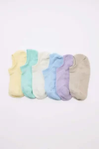 TRENDYOLMİLLA Lilac-BLUE-Green 8's Plain jacquard Knitting Socks - Image 2
