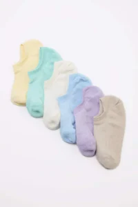 TRENDYOLMİLLA Lilac-BLUE-Green 8's Plain jacquard Knitting Socks - Image 3