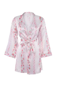 TRENDYOLMİLLA Multicolored Plain Satin Weaving Pajama Set - Image 4