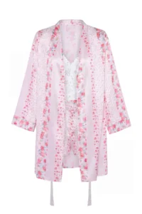 TRENDYOLMİLLA Multicolored Plain Satin Weaving Pajama Set - Image 6