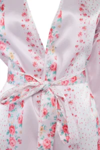TRENDYOLMİLLA Multicolored Plain Satin Weaving Pajama Set - Image 7