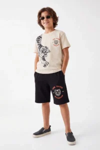 Black Printed Knitting Bottom - Top Set - Image 3