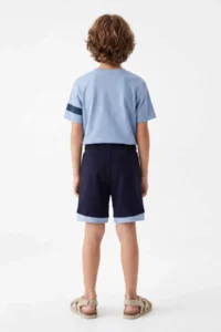 BLUE Boys' Plain Knitting Bottom - Top Set - Image 4