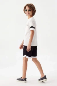 Multicolored Boys' Plain Knitting Bottom - Top Set - Image 3