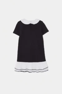 Black Midi Plain Knitting Dress - Image 7