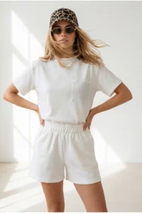 Olalook Women's White Lace Detailed Flowy Bottom Top Suit - Image 5