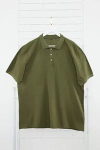 MAN Plus Size Khaki Regular/Normal Cut Basic 100% Cotton Polo Shirt Shirt Collar T-Shirt - Image 6