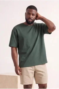 MAN Brown-Green Plus Size 2 Sets Paket Regular/Normal Cut T-Shirt - Image 4