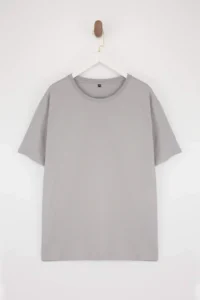 MAN Burgundy- Navy Blue -Gray Regular/Relaxed Cut 3 Pack Plus Size T-Shirt - Image 8