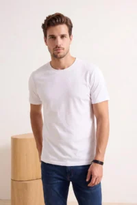 MAN Gray- Ecru Oversized 2 Sets Paket Basic 100% Cotton T-Shirt - Image 3