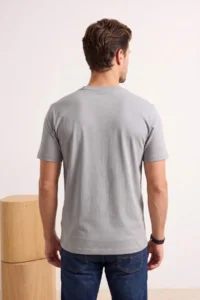 MAN Gray- Ecru Oversized 2 Sets Paket Basic 100% Cotton T-Shirt - Image 7