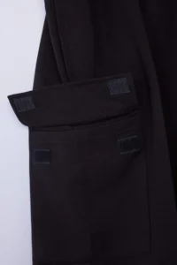 MAN Plus Size Black Oversized/Wide Cut Tire Waist Cargo with pocket Shorts - Image 6
