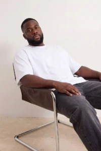 MAN Plus Size Navy Blue- Black-WHITE 3 Pack Oversized 100% Cotton T-Shirt - Image 3