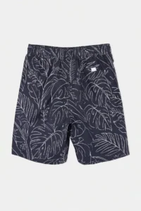 MAN NAVY BLUE Capri Size Yaprak Patterned Men Swim Shorts - Image 7
