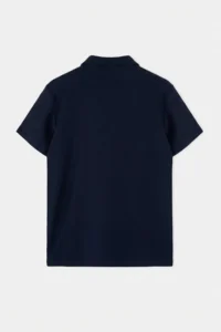 MAN NAVY BLUE Regular/Rahat Zippered textured Material Knitting Polo Shirt Shirt Collar T-Shirt - Image 6