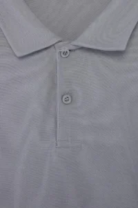 MAN Gray Regular/Normal Cut textured Polo Shirt Shirt Collar T-Shirt - Image 5