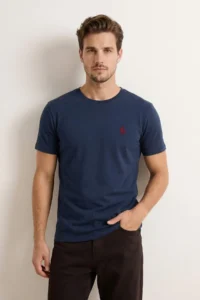 MAN Navy Blue-WHITE Regular/Rahat Cut 2 Sets Paket 100% Cotton T-Shirt - Image 2