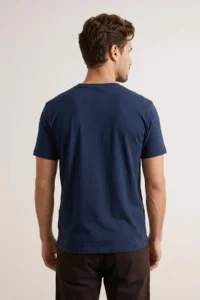 MAN Navy Blue-WHITE Regular/Rahat Cut 2 Sets Paket 100% Cotton T-Shirt - Image 3