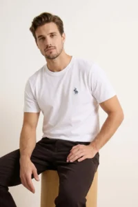 MAN Navy Blue-WHITE Regular/Rahat Cut 2 Sets Paket 100% Cotton T-Shirt - Image 4