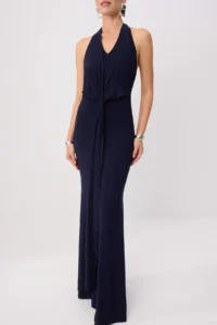 TRENDYOLMİLLA NAVY BLUE Node Detailed Maxi Evening Gown & Graduation Dress - Image 3