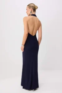 TRENDYOLMİLLA NAVY BLUE Node Detailed Maxi Evening Gown & Graduation Dress - Image 4