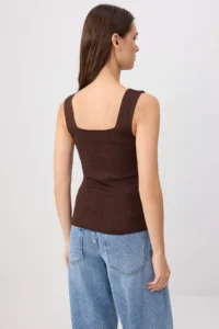 TRENDYOLMİLLA Ecru-Brown Basic 2 Sets Paket Top Thin Knitwear Blouse - Image 4