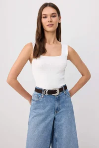 TRENDYOLMİLLA Ecru-Brown Basic 2 Sets Paket Top Thin Knitwear Blouse - Image 5