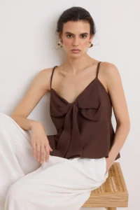 TRENDYOLMİLLA Brown Blouse - Image 2