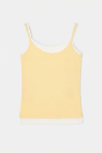 TRENDYOLMİLLA Yellow Color Bloklu Fitted Cowl Neck Thin Sleeveless Sleeveless Ribbed Flexible Knitting Tank Top - Image 5