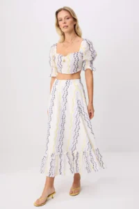 TRENDYOLMİLLA WHITE Weaving Bottom&Top Bottom - Top Set