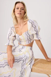 TRENDYOLMİLLA WHITE Weaving Bottom&Top Bottom - Top Set - Image 2