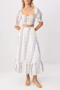 TRENDYOLMİLLA WHITE Weaving Bottom&Top Bottom - Top Set - Image 3