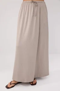 TRENDYOLMİLLA Mink Regular/Normal Pattern Thin Sleeveless Etekli Flexible Knitting Bottom - Top Set - Image 3