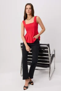 TRENDYOLMİLLA Red Blouse - Image 2