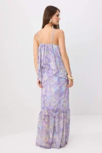 TRENDYOLMİLLA Multicolored Midi Siphon Lined Weaving Dress - Image 4