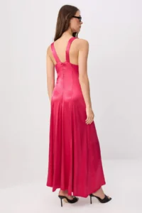 TRENDYOLMİLLA Cherry Plain Maxi Weaving Dress - Image 4