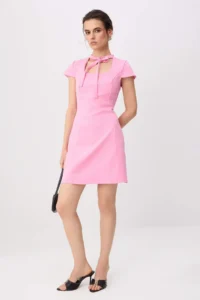 TRENDYOLMİLLA Light PINK Plain Short / Mini Weaving Dress