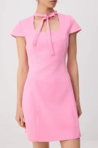 TRENDYOLMİLLA Light PINK Plain Short / Mini Weaving Dress - Image 3