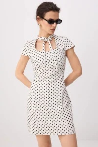 TRENDYOLMİLLA Multicolored Plain Short / Mini Weaving Dress - Image 2