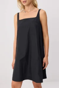 TRENDYOLMİLLA Black Sleeveless Mini Weaving Dress - Image 3