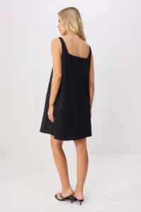 TRENDYOLMİLLA Black Sleeveless Mini Weaving Dress - Image 4
