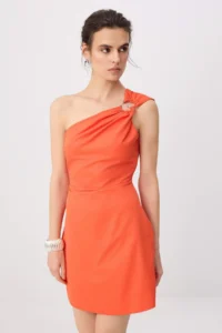 TRENDYOLMİLLA Pomegranate Blossom with accessories Mini Weaving Dress - Image 2