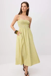 TRENDYOLMİLLA Green-Multicolored Weaving Dress&Jumpsuit Dress - Image 2