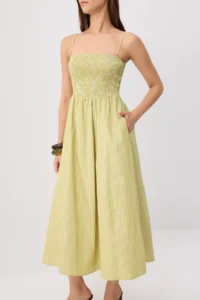 TRENDYOLMİLLA Green-Multicolored Weaving Dress&Jumpsuit Dress - Image 3