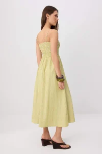 TRENDYOLMİLLA Green-Multicolored Weaving Dress&Jumpsuit Dress - Image 4