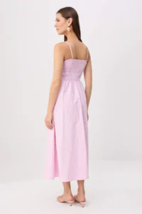 TRENDYOLMİLLA PINK-Multicolored Striped Maxi Weaving Dress - Image 4