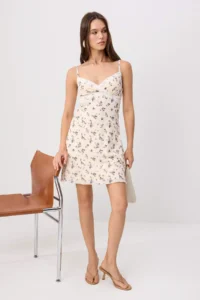 TRENDYOLMİLLA Multicolored Floral A-line/Life Form Rope Sleeveless Lace Detailed Flexible Knitting Dress - Image 2