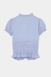 TRENDYOLMİLLA Light BLUE Bedene Oturan Gipe Detailed Shirt - Image 7