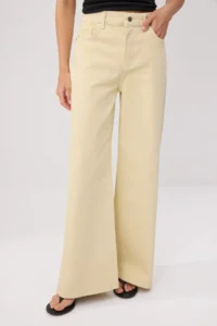 TRENDYOLMİLLA Ecru Medium Flexible High Waist Wide Leg Wide Leg jeans - Image 3