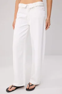 TRENDYOLMİLLA Ecru Low Waist Baggy Fit Tencel Blended barrel jeans - Image 3